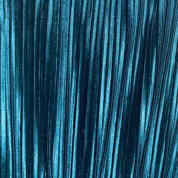 Velvet teal jumpsuit - Picture 3 of 6